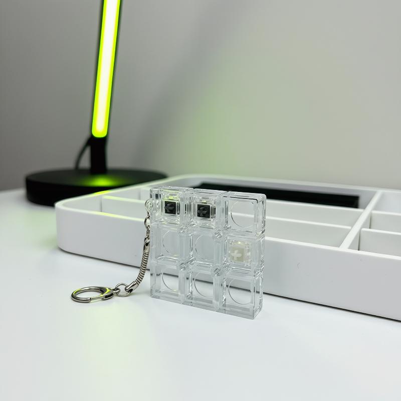 Mechanical Switch Tester - (.) DIYキーホルダーキーボードスイッチテスター メカニカルキーボードスイッチテスト用 各種キーキャップボタン フィジェットトイキーリング