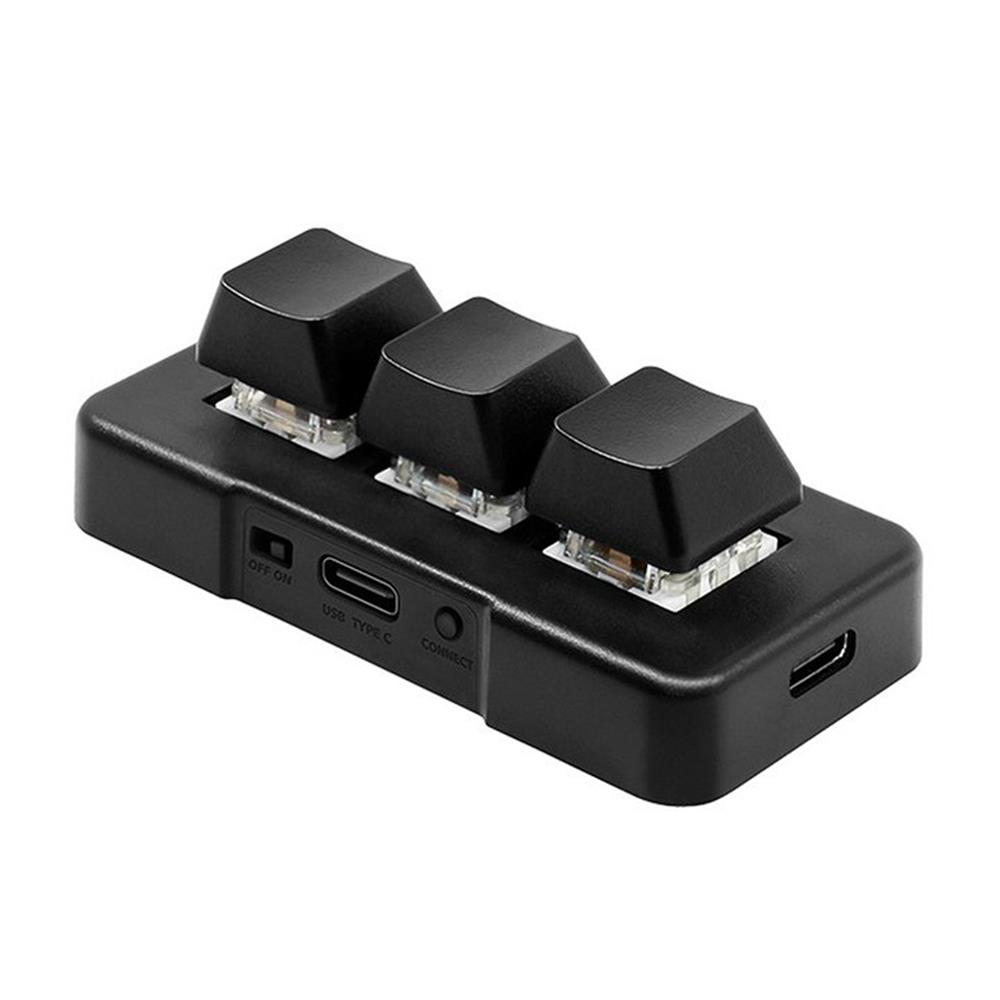 Gaming Keyboard Mini Mechanical - メカニカルブルースイッチ付き小型キーボード,3キー,USB,MK321-Pro g,BT,オフィス,ゲーム,マルチメディアに適しています,2.4
