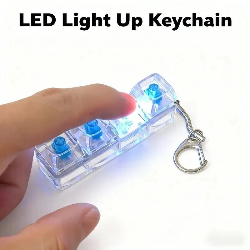 Mechanical Switch Tester - 4/9キー メカニカルキーボードキーホルダー スイッチテスター LEDライト クリック音 フィジェットトイ
