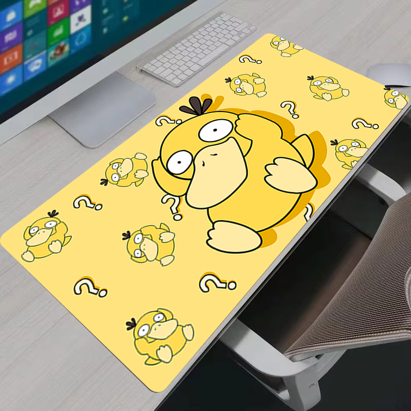Gaming Keyboard Higround - マウスパッドアニメ P-ポケモン Psyduck XXL 大型ゲーミングマウスパッドノンスリップラバーデスクマットラップトップ PC