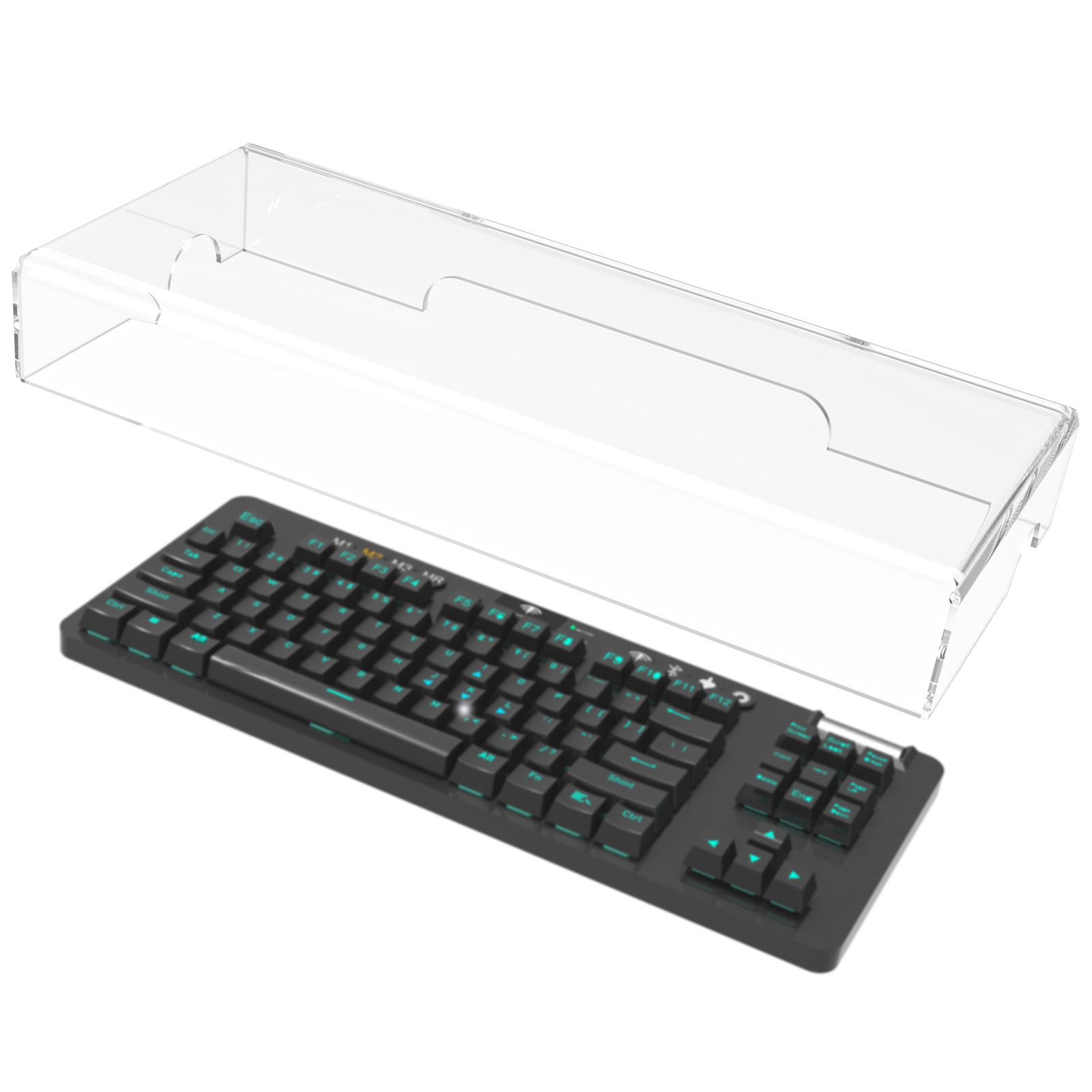Gaming Keyboard Tkl - Geekria-tklキーボードとカバー,透明なアクリルパッド,コンパクト,87キー,メカニカルゲーム,ワイヤレス