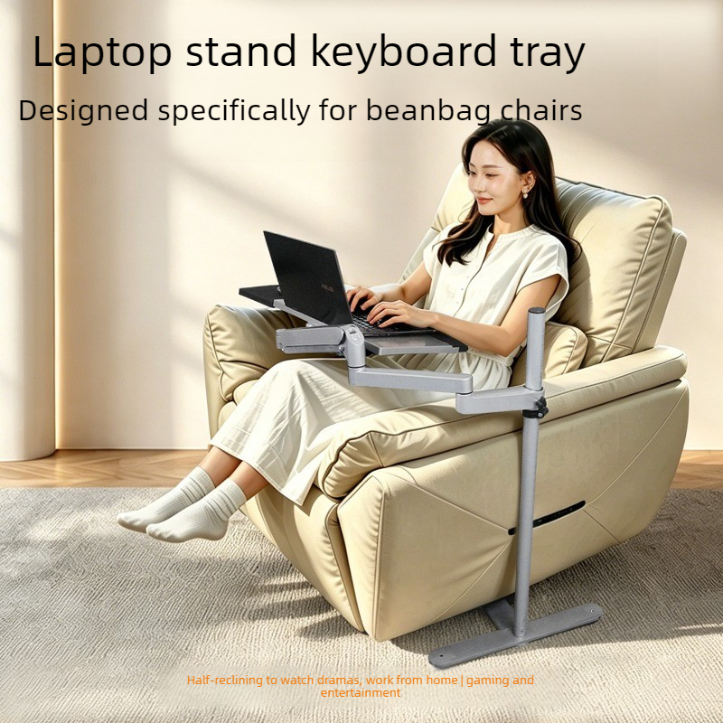Gaming Keyboard Types - 調整可能なホバーメカニカルアーム多機能ラップトップスタンド、キーボードトレイ付きDIYリフトブラケット、怠惰なソファでの作業やゲームに最適