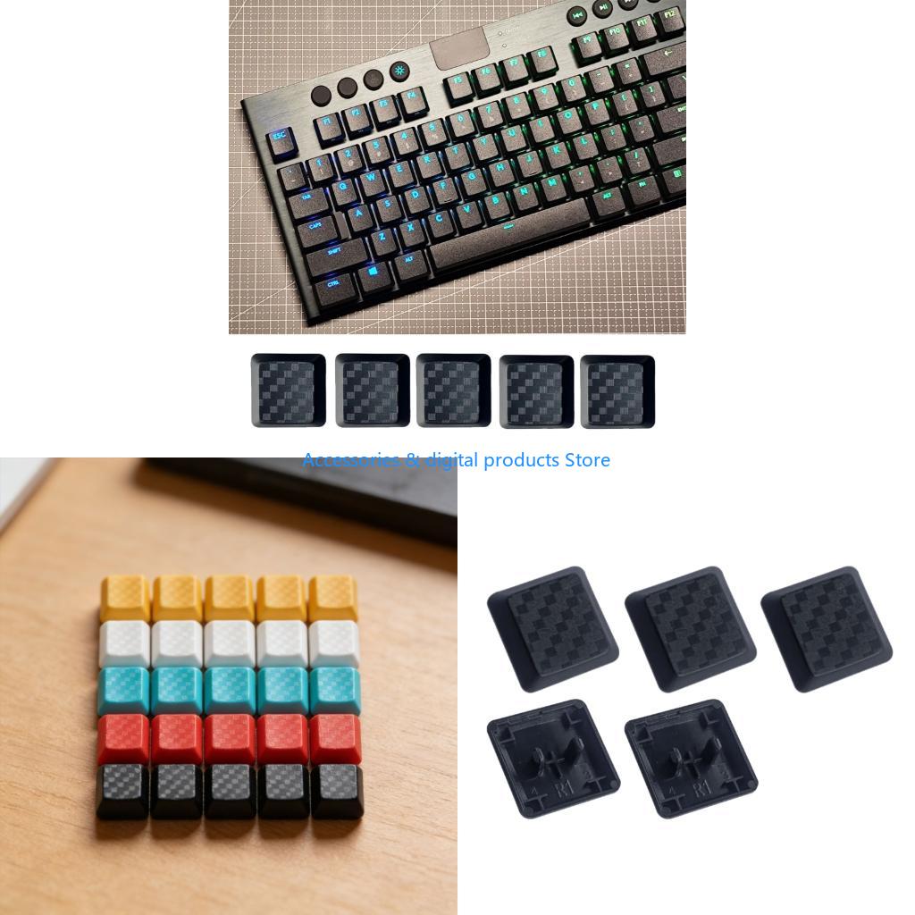 Gaming Keyboard Tkl - 77JD のみキーキャップカーボンファイバーキーキャップ 5 キー滑り止めテクスチャキーキャップ G915/G813/G815/G913 TKL