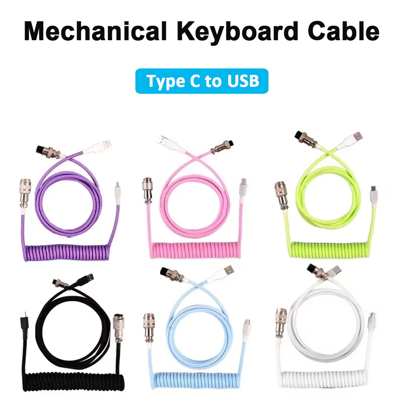 メカニカルキーボードコイル状ケーブルアビエイターケーブルタイ - Coiled Usb Cable のレビューと価格