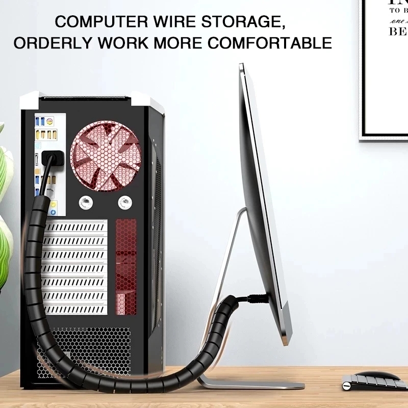 1/2 メートル柔軟なスパイラルケーブルオーガナイザークリッ - Coiled Usb Cable のレビューと価格