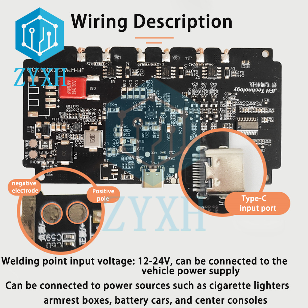 ワイヤレス充電器モジュール,20w 22w,3コイル伝送端2 - Coiled Usb Cable のレビューと価格