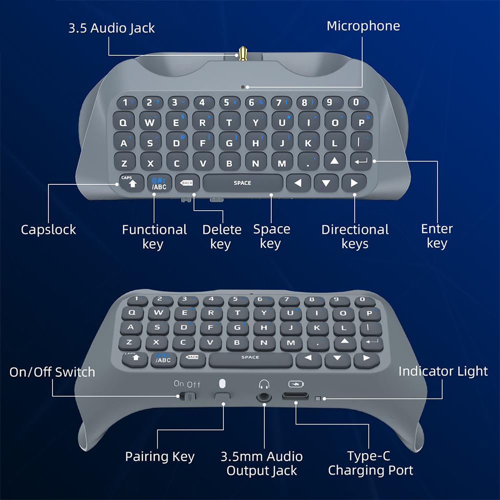 PlayStation 5用ワイヤレスキーボードコントローラ - Gaming Keyboard Types のレビューと価格