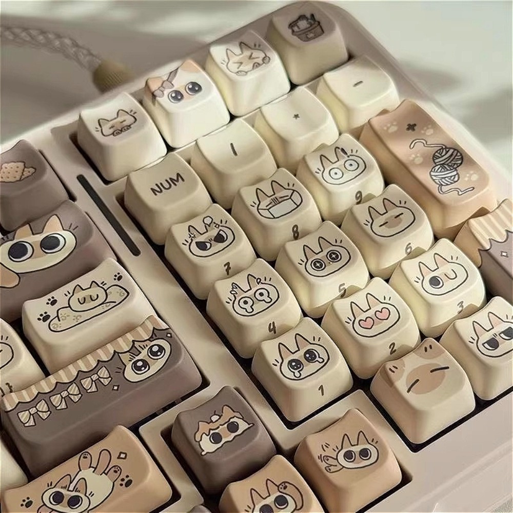 かわいい猫キーキャップ MAO プロファイル PBT 素材染 - Gaming Keyboard Tkl のレビューと価格