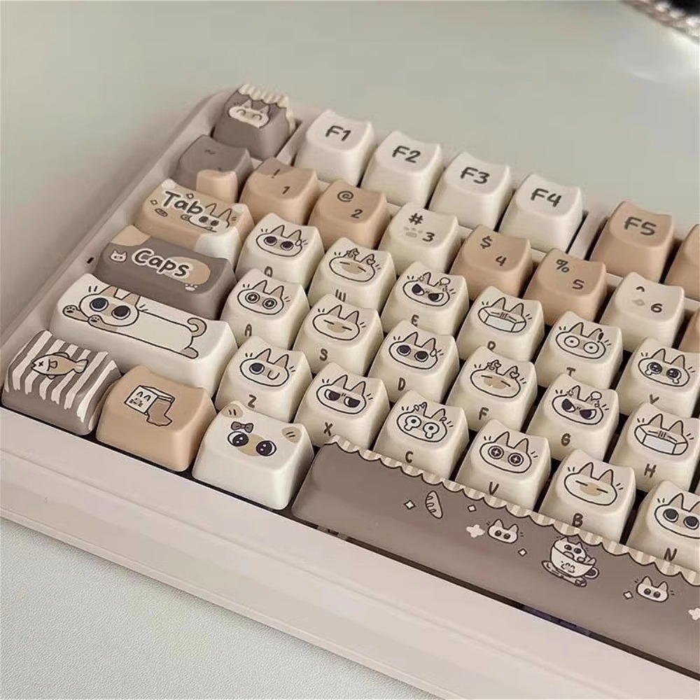 かわいい猫キーキャップ MAO プロファイル PBT 素材染 - Gaming Keyboard Tkl のレビューと価格