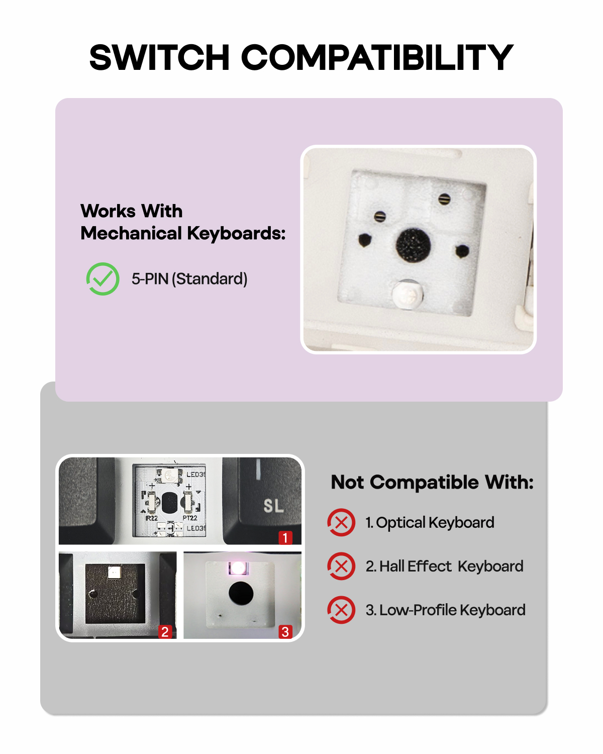 100 個 EPOMAKER ライラック サイレント タクタ - Mechanical Switch Tester のレビューと価格