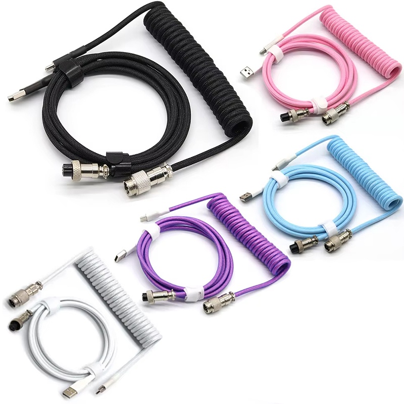 メカニカルキーボードコイル状ケーブルアビエーターケーブルタイ - Coiled Usb Cable のレビューと価格