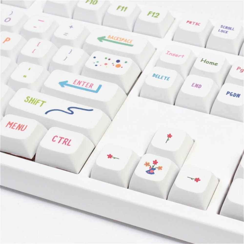 鮮やかなサマーアートキーキャップ 128 キー XDA プロ - Gaming Keyboard Tkl のレビューと価格
