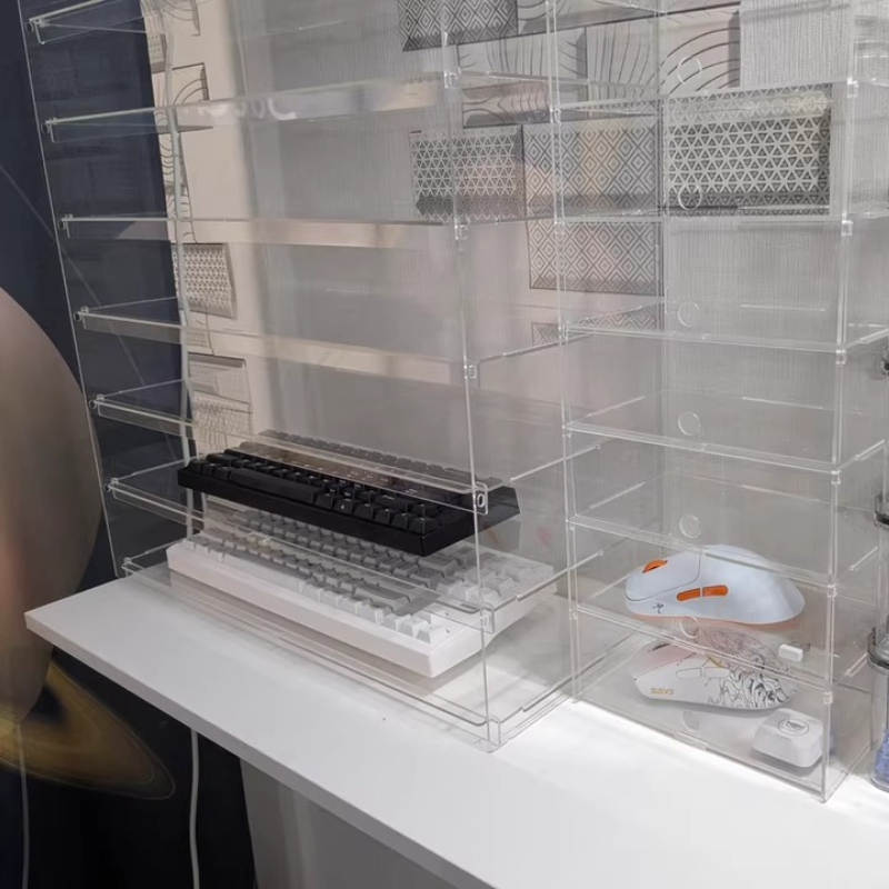 プレミアムクリアアクリル防塵ディスプレイケース オフィスキー - Gaming Keyboard Types のレビューと価格