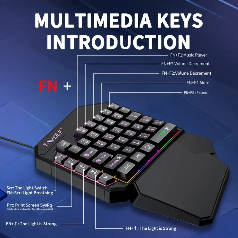 FocusOnPC TF900 2-in-1モバイルゲーミン - Gaming Keyboard Mini Mechanical のレビューと価格