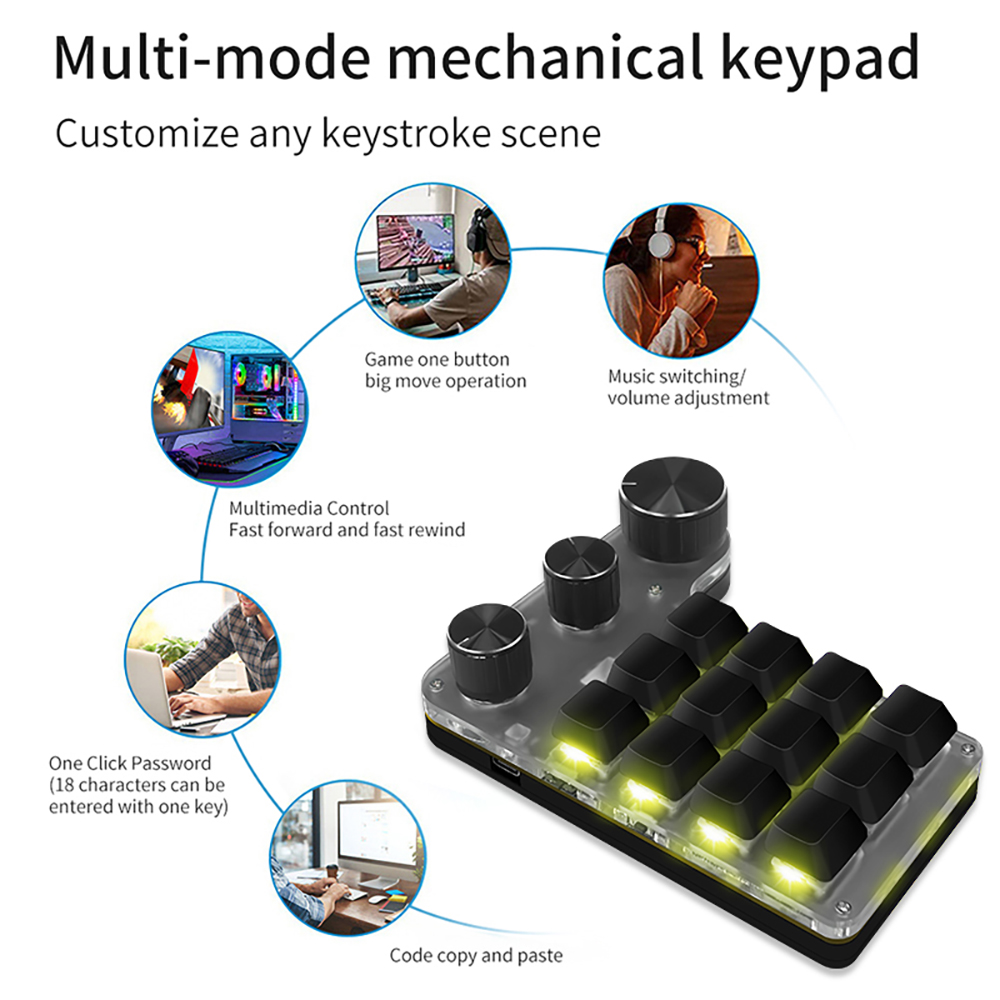 Bluetoothプログラミングマクロカスタムキーボード、r - Gaming Keyboard Mini Mechanical のレビューと価格