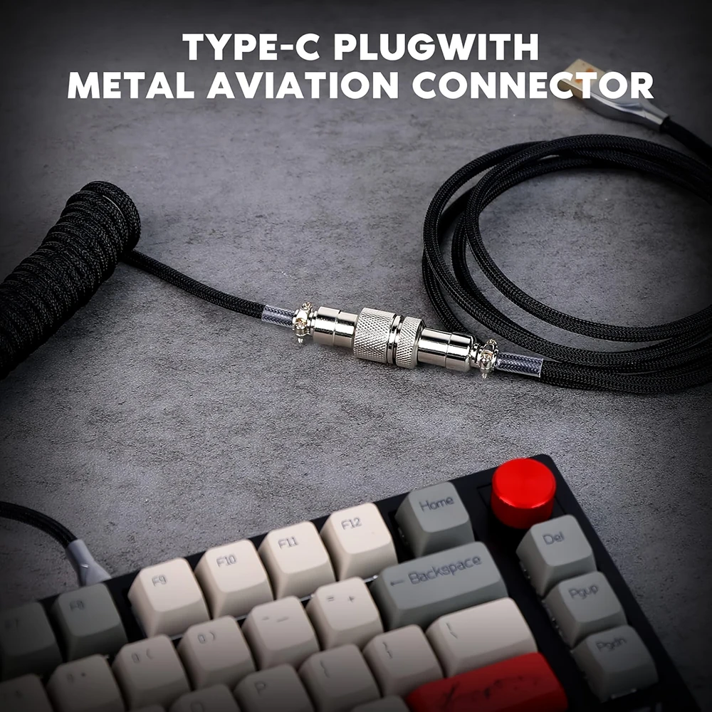 1.5m コイル状キーボードケーブル USB C - USB - Coiled Usb Cable のレビューと価格