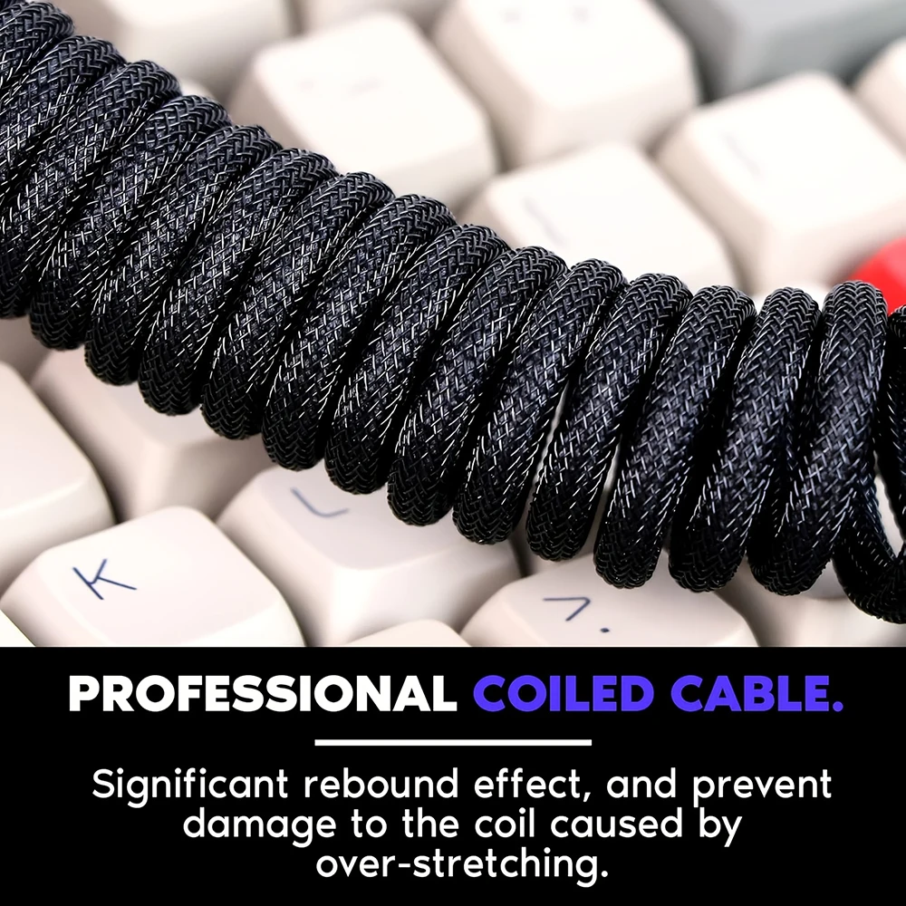 1.5m コイル状キーボードケーブル USB C - USB - Coiled Usb Cable のレビューと価格