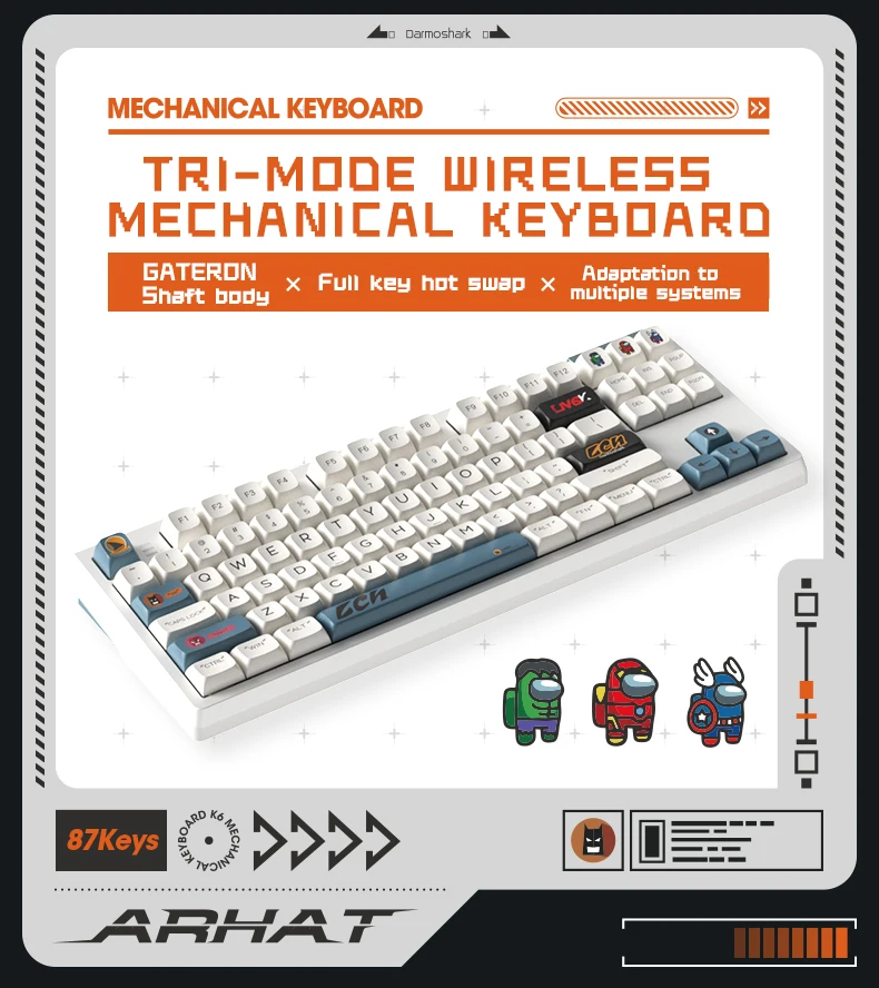 # Darmoshark K6 キット高品質ワイヤレスメカニ - Gaming Keyboard Tkl のレビューと価格