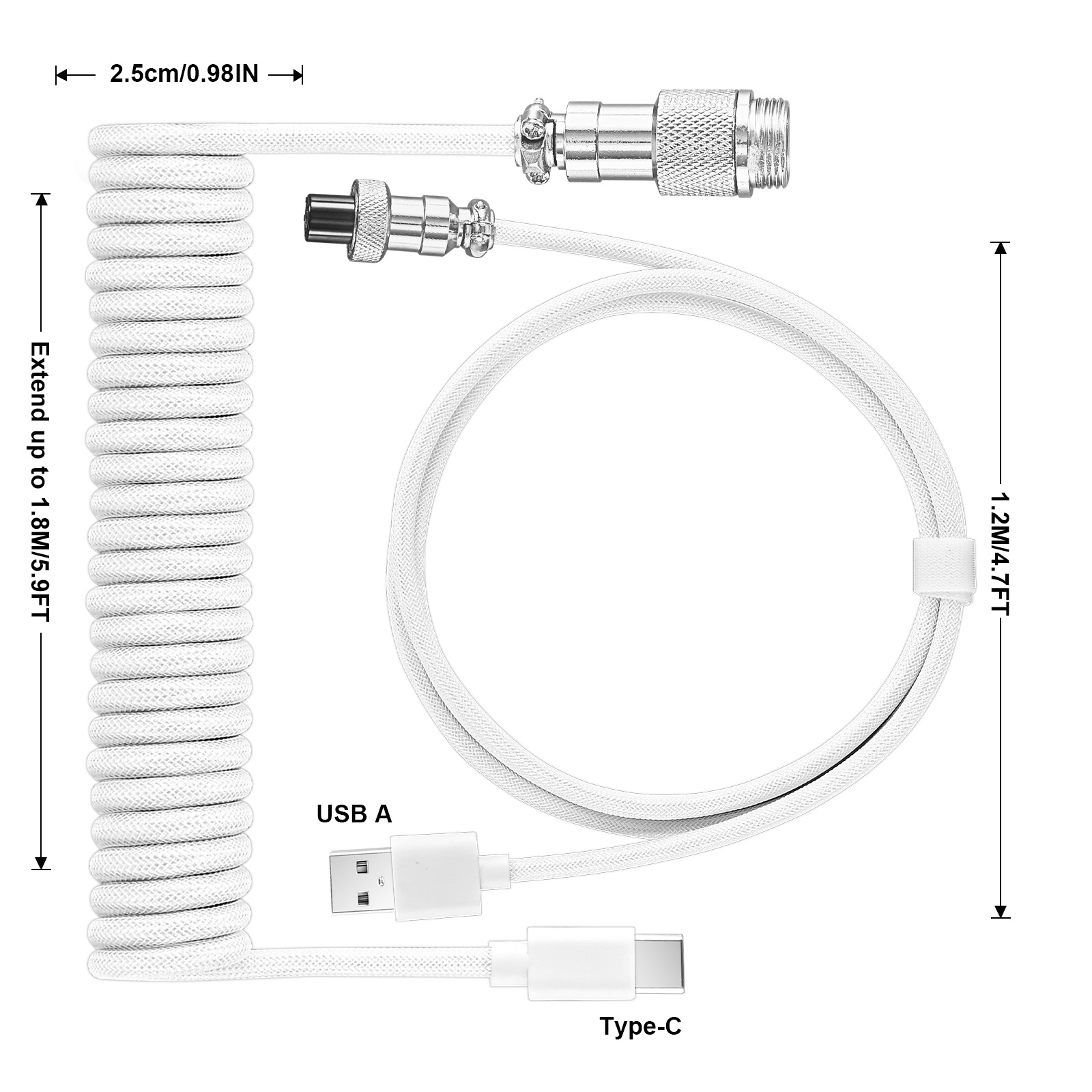 タイプ C メカニカル キーボード コイル状ケーブル タイプ - Coiled Usb Cable のレビューと価格